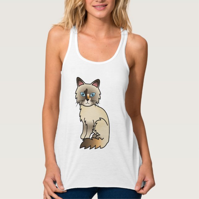 Regata Gato de desenho animado fofo da raça Birman / Ragd (Frente)