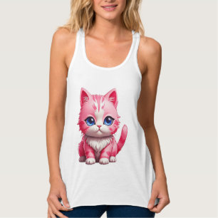 Regata Gato de Gatinho Rosa Gelado