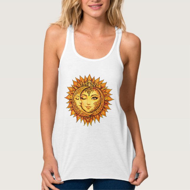 Regata Golden Sun Moon Boho Goddess | Celestial Mandala (Frente)