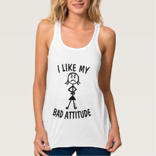 Regata GOSTO DA MINHA MÁ ATITUDE, Senhoras T-shirts Engra