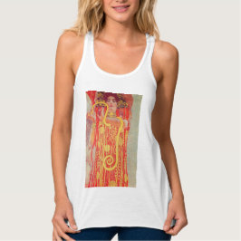 Regata Gustav Klimt Red Woman Dourada pintura Cobra
