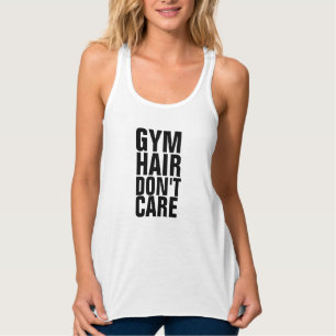 Regata GYM HAIR NÃO SE IMPORTA COM T-shirts engraçadas E