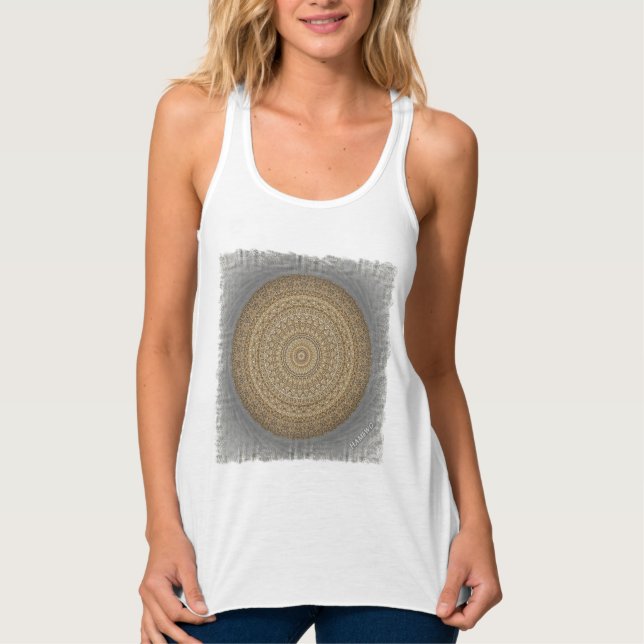 Regata HAMbyWG - Círculo Boho das Mulheres - Beige no Tan (Frente)