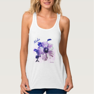 Regata HAMbyWG -Mulheres Vintage Olhem Hawaiin Hibiscus