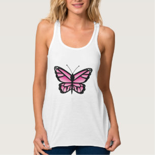 Regata Ilustração de Borboleta Rosa Desenho Animado Fofo