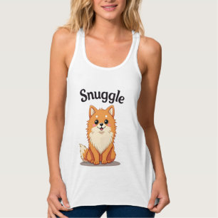Regata Ilustração de cachorro fofo pomerânia Snuggle Vint
