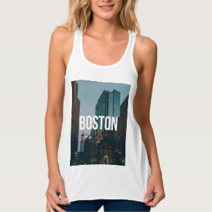 Regata Impressão da Paisagem Urbana de Boston Antiga - Ar