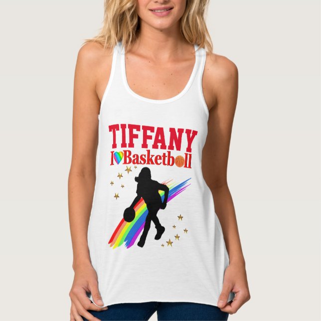 REGATA INCRÍVEL, EU AMO BASQUETEBOL PERSONALIZADO TANK TO (Frente)