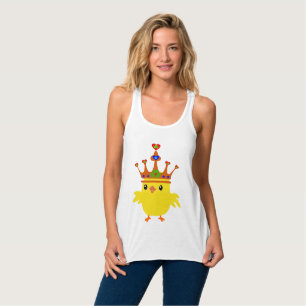 Regata 👍 ☘ ❤️ irlandês Shamrock Crowen Chicken Racerback