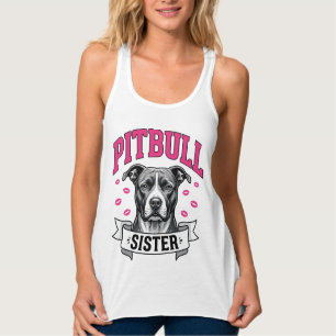 Regata Irmã Pitbull Design Vetorial de Amante de Cachorro