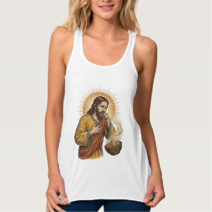 Regata Jesus Sufocando Migalha de Chip de Tortilha Seca H