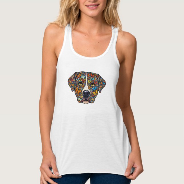 Regata Labrador Retriever Butterfly Kaleidoscope Portrait (Frente)