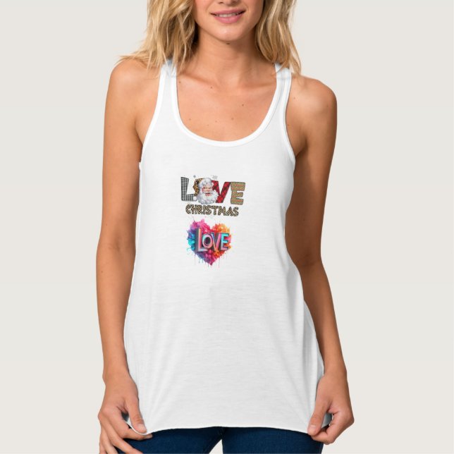 Regata “Love Christmas” women’s tank top. (Frente)