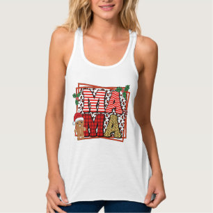 Regata Mamãe - Padrão de Xadrez de Natal Design-50094