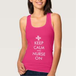 Regata Mantenha a calma e nutra-a em camisolas de alças