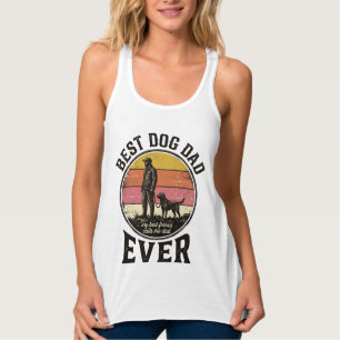 Regata Melhor Pai de Cachorro Design Vetorial Vintage Pôr
