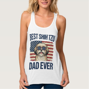 Regata Melhor Pai de Shih Tzu Patriótico de Todos os Temp