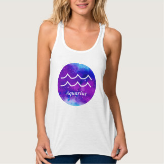 Regata Nebulosa do Espaço Símbolo Aquarius Zodiac