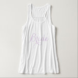 Regata Noiva de Letra Rebuscada Lavanda<br><div class="desc">Design personalizado para festa de casamento.</div>