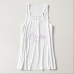 Regata Noiva de Letra Rebuscada Lavanda<br><div class="desc">Design personalizado para festa de casamento.</div>