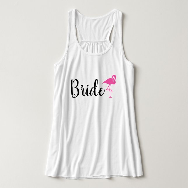 Regata "Noiva" Flamingo Wedding Tank (Frente do Design)