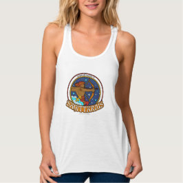 Regata NP Sagitário Ajustado fino Racerback Topo da Tanqu