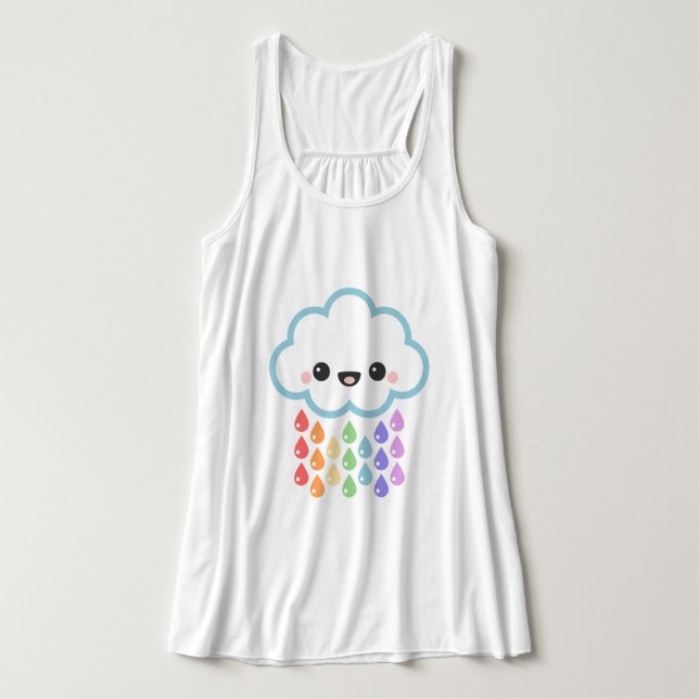 Regata Nuvem de chuva de Kawaii (Frente do Design)