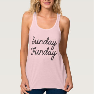 Regata O tanque das mulheres flowy de domingo Funday