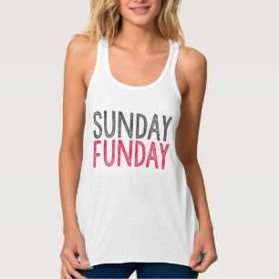 Regata O tanque das mulheres flowy de domingo Funday