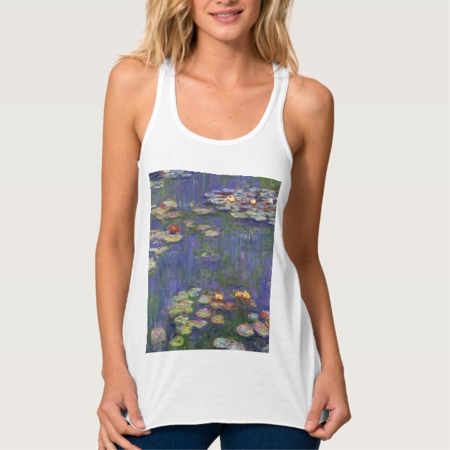 Regata Obra-Prima de Monet Ninféias Pintura (Frente)