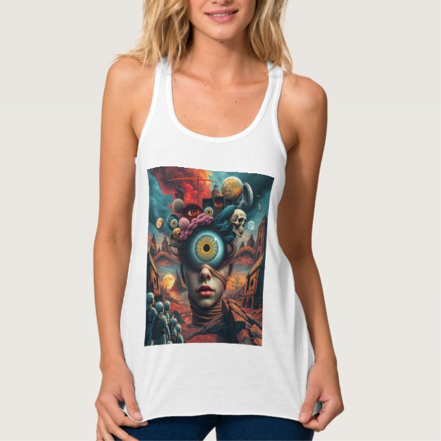 Regata One-Eyed Dreamer: Surrealist Art T-Shirt (Frente)