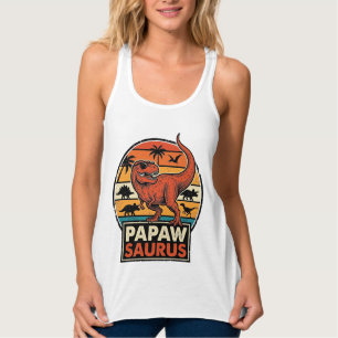 Regata Papawsaurus Design Vetorial Dinossauro Retro Pôr d