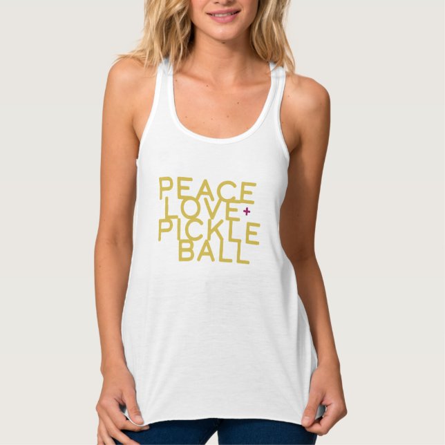 Regata Pickleball Peace and Love Graphic Yellow (Frente)