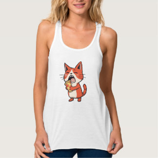Regata Pizza Attack Cat - Gatinho Laranja