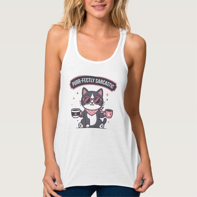 Regata Presente para Amante de Café com Bandana de Gato L (Frente)