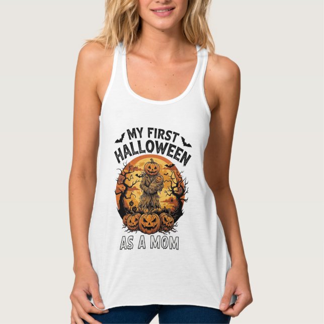 Regata Primeiro Halloween Como Mamãe Abóbora Espantalho B (Frente)