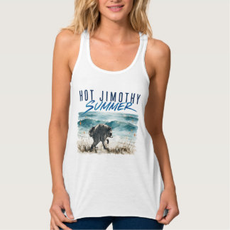 Regata Quente Verão Engraçado Guaxinim Praia Vintage Jimo