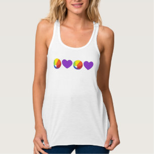 Regata Rainbow Beach Ball Purple Heart LGBT Orgulho gay