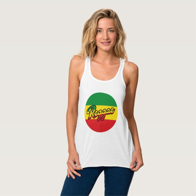 Regata Reggae Music with reggae flag colors (Frente Completa)