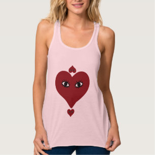 Regata Rosto do Coração de Amor Vermelho