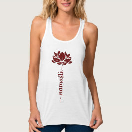 Regata Script Moderno do Flor do Lotus da Namaste Burgund