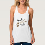 Regata Setas de Boho da Tribo Brito<br><div class="desc">Um boho inspirou um design de "Tribo Bride" com um par de setas cruzadas com penas e texto de script de pincel. Este topo do tanque faz uma escolha de excelente para as damas de honra e festas de solteira.</div>