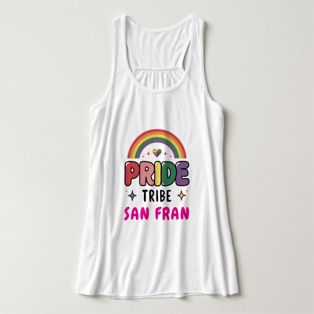 Regata SEU Orgulho PERSONALIZADO TRIBE LGBTQ+ Arco-Íris C (Frente do Design)