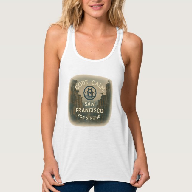 Regata SF Tank Code Calm Fog Forte Veste Feminina (Frente)