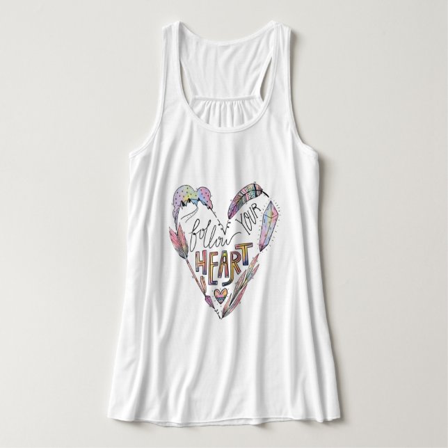 Regata Siga seu estilo boêmico cardíaco (Frente do Design)