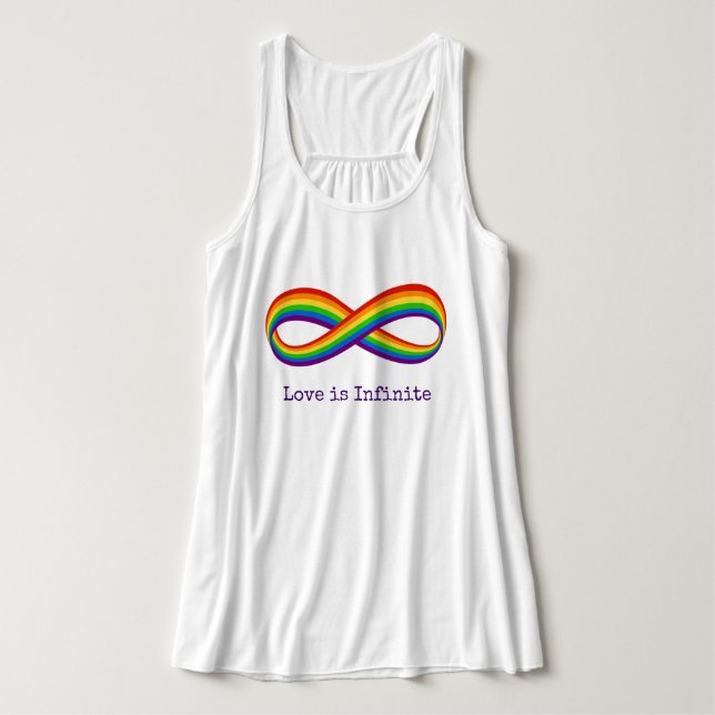 Regata Símbolo de Amor Infinito do Arco-Íris Orgulho gay (Frente do Design)
