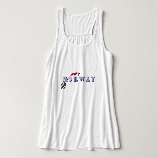 Regata Simples Moderno Norwegal - Letra Norueguesa Flag S (Frente do Design)