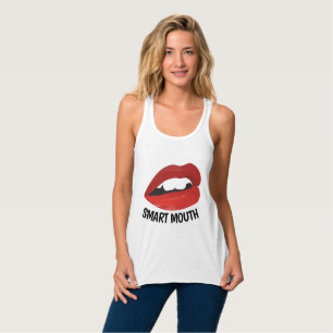 Regata SMART MOUTH Senhoras T-shirts Engraçadas