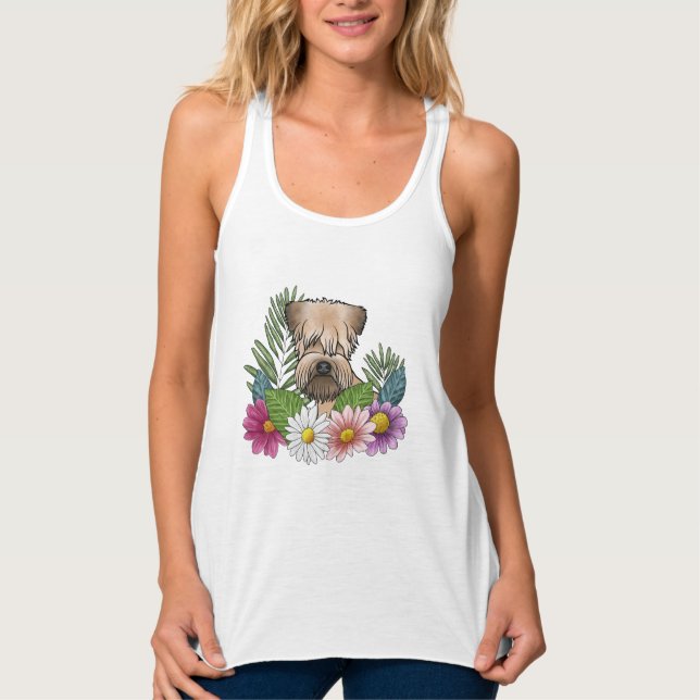 Regata Soft-Coated Wheaten Terrier E Flores Silvestres De (Frente)
