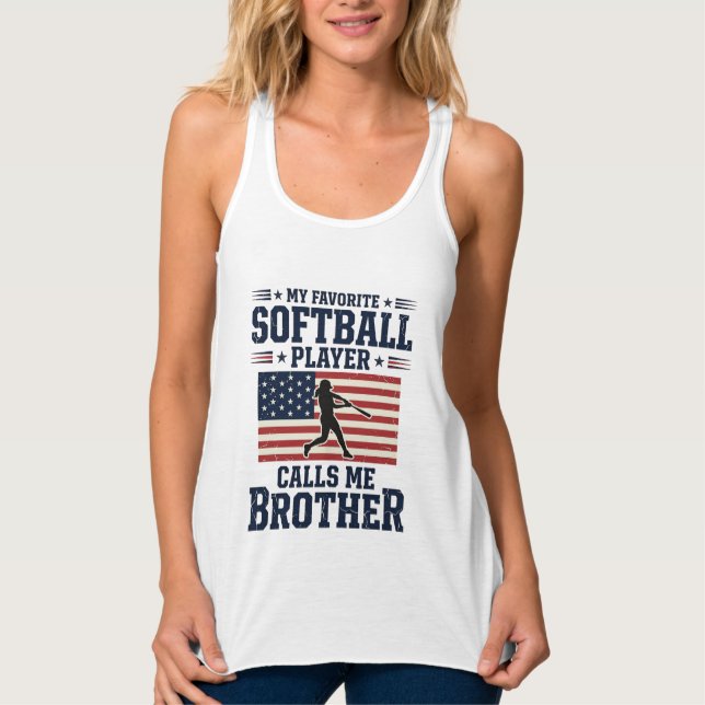 Regata Softball Brother Patriotic Vintage Engraving Shirt (Frente)